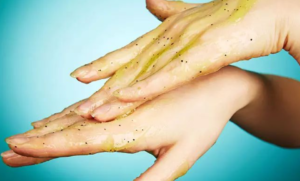 Exfoliation, esfoliating hands